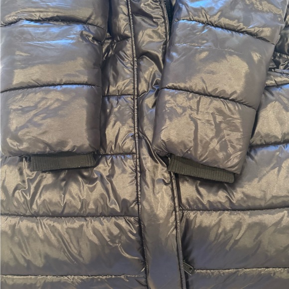 Superdry Shiny Black Long Puffer Jacket size 6 - Picture 12 of 12